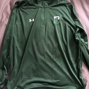 Under Armour Green Quarter-Zip Pullover Delbarton Logo